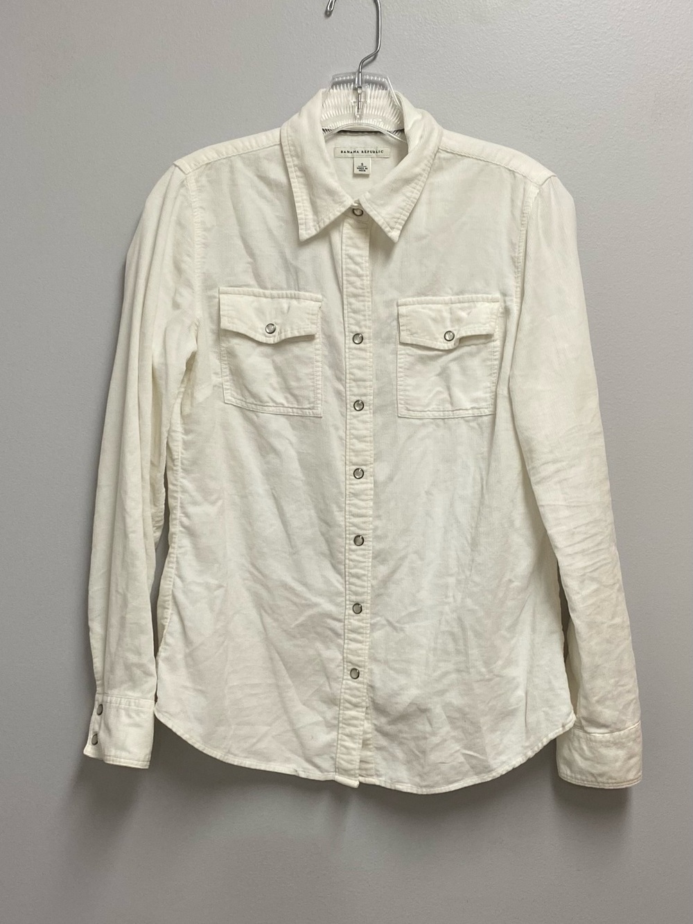 Banana Republuc Cream corduroy long sleeve shirt size small